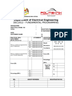 Department of Electrical Engineering: Dec2012 - Fundamental Programming