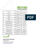 Lista de Precios Dolares PDF