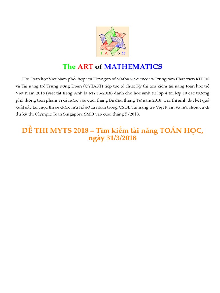 Lб ќi Giбєјi Tham Khбєјo Tг M Kiбєїm Tг I Nдѓng Toгўn Hб ќc Trбє Myts 2018 Pdf