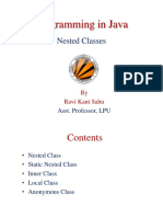 Programming in Java: Nested Classes
