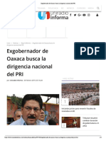 20.02.19 Exgobernador de Oaxaca Busca La Dirigencia Nacional Del PRI