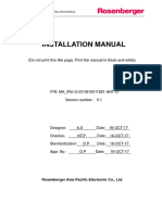 Installation Manual: Rosenberger Asia Pacific Electronic Co., LTD