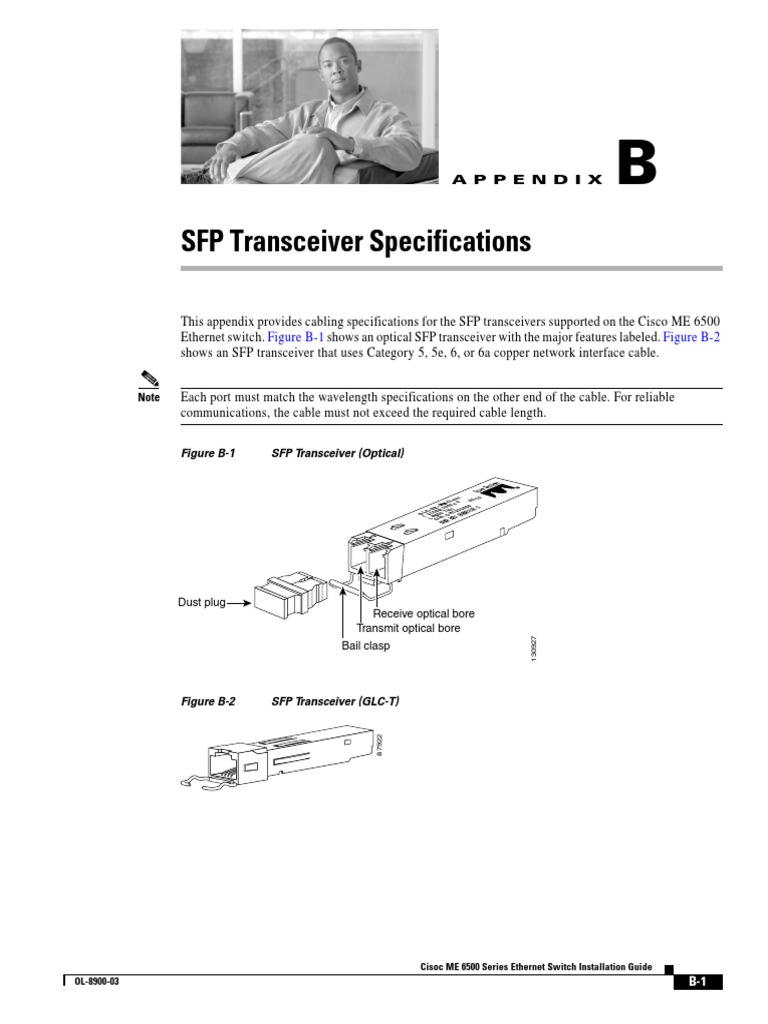 SFP Transceiver Specifications and Cabling Distances | PDF | Wavelength ...