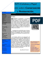INTI-Celulosa y Papel. Boletín Sobre Conservación y Restauración. Contenidos. Prefacio 1. Apuntes. Prefacio. Artículos