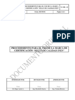 Procedimiento para El Uso de La Marca de Certificación "Sello de Calidad Inen" VC-PR-23-2015-06-01