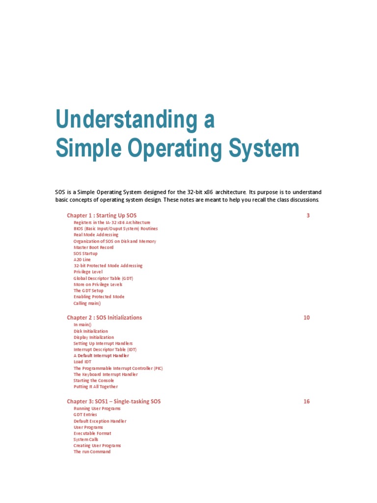 Understanding A Simple Operating System: Chapter 1: Starting Up SOS 3 ...