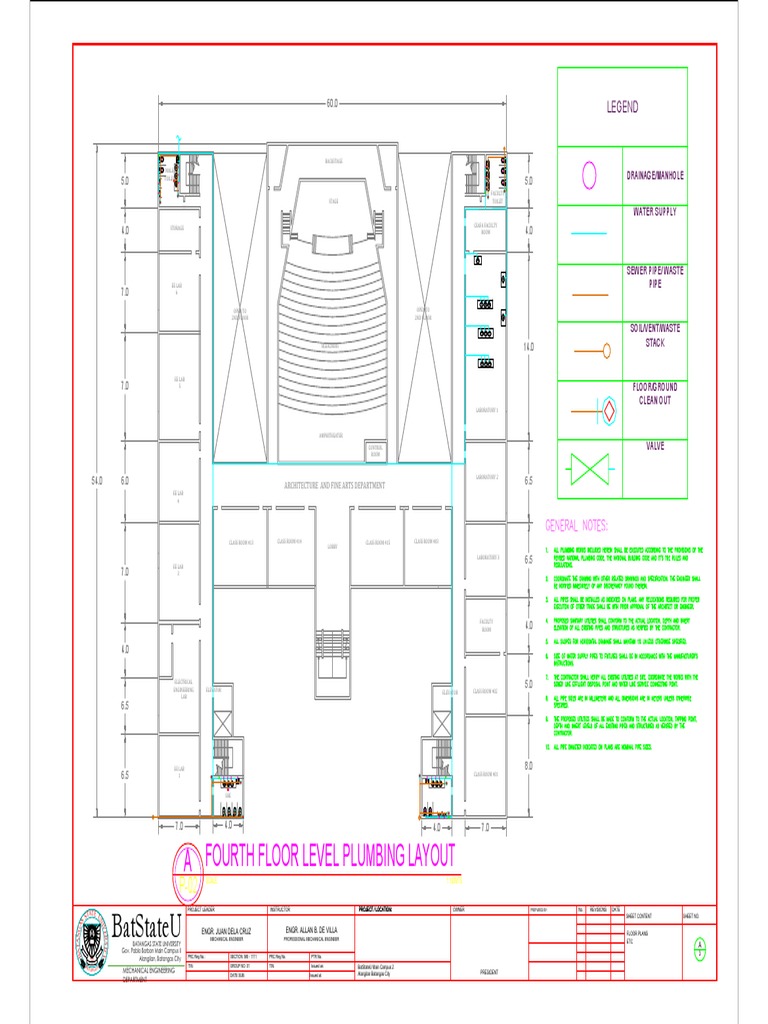 Architecture Department Floor Plan | PDF | Hydraulic Engineering ...
