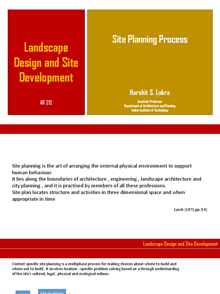 Site Planning Process Overview | PDF | Design | Landscape