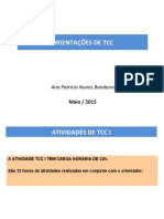 Orientações para projeto de TCC