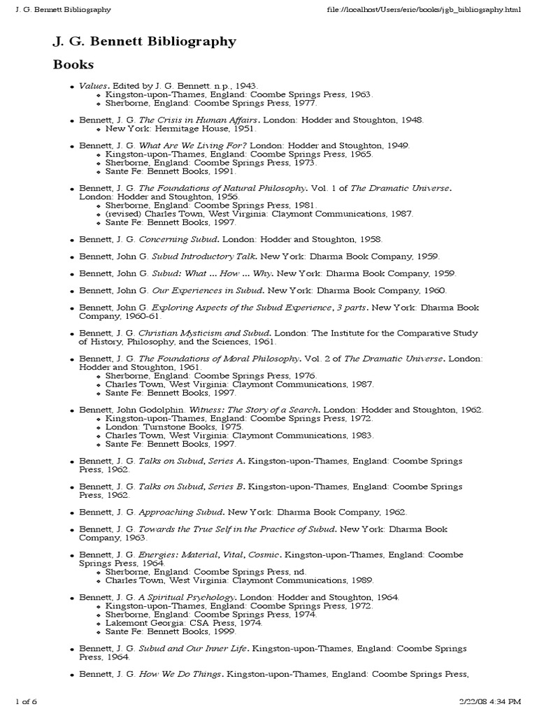 Bennettjgbibliography Metaphysics Science - 