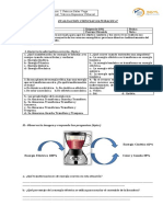 Evaluación Ciencias Naturales Séptimo