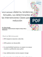Mortalidad Materna, Tendencias Actuales, Sus Determinantes y Las Intervenciones Dra.miriam González