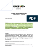 Formas de Violência Escolar Preconceito e Bullying