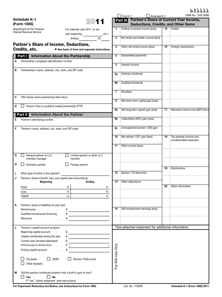 Form 1065 Schedule k1 PDF PDF Tax Deduction Expense