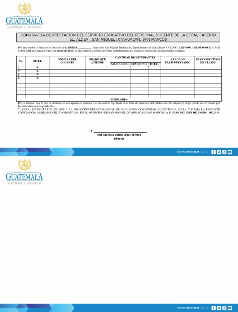 Formato de Asistencia 2019