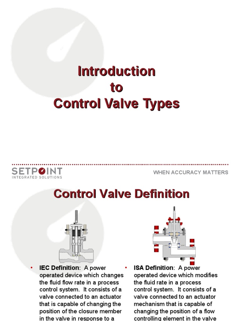 Control Valve Types PDF Valve Liquids