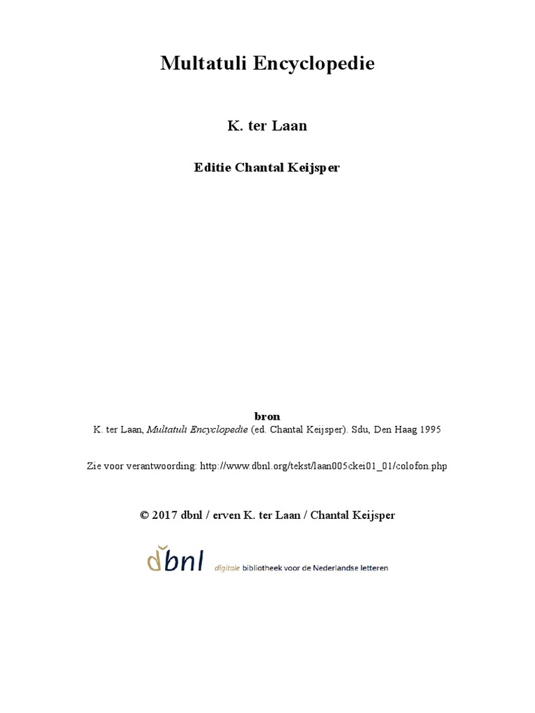 Multatuli Encyclopedie Pdf