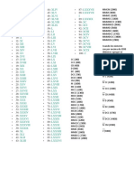 Roman numerals chart under 40 chars