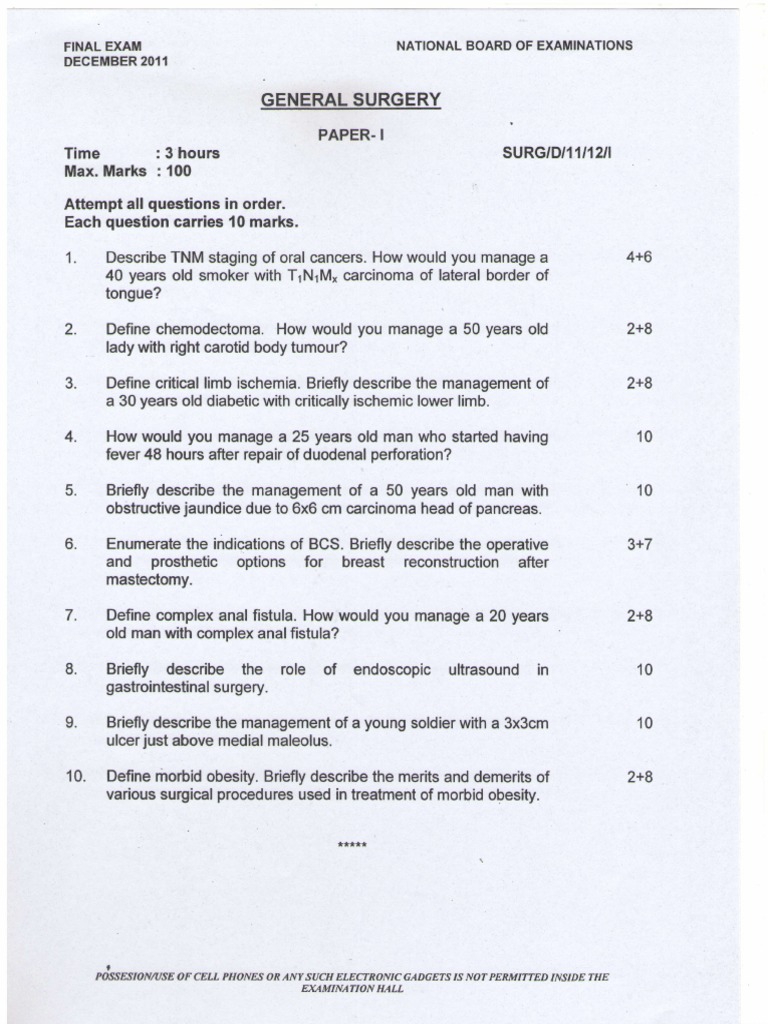 Comprehensive Review of General Surgery Final Exam Questions Covering