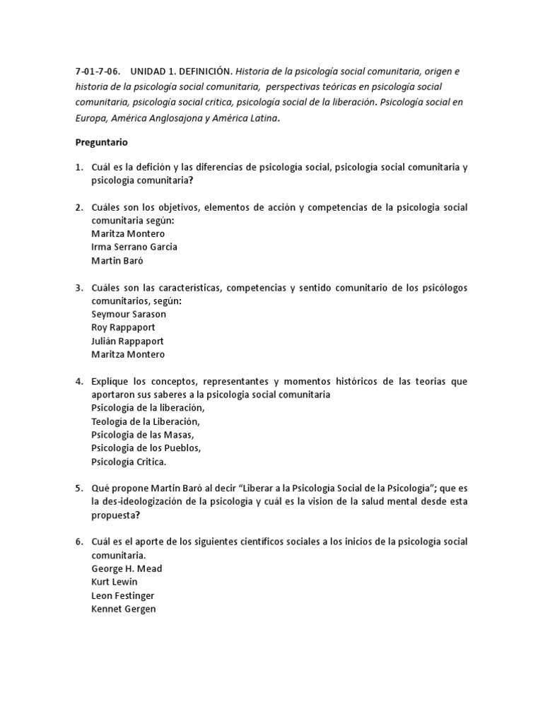 Aportes de Julián Rappaport en Psicología Comunitaria | PDF ...