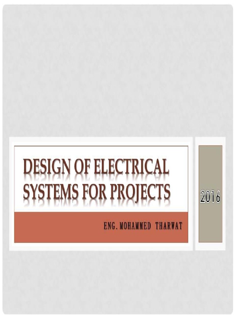 Design of Electrical Works For Projects-2016 PDF | PDF | Electrical ...