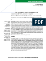 Percepción Del Estado de Salud y La Calidad de Vida en Personas Jóvenes, Maduras y Mayores