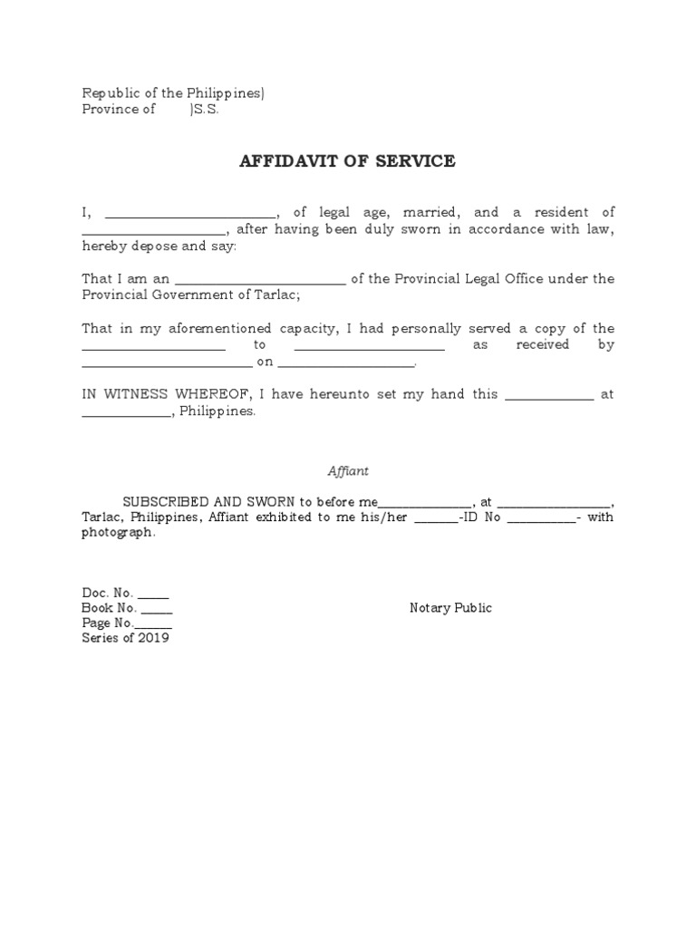 Affidavit of Service | PDF