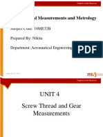 Mechanical Measurements and Metrology: Subject Code: 10ME32B Prepared By: Nikita Department: Aeronautical Engineering