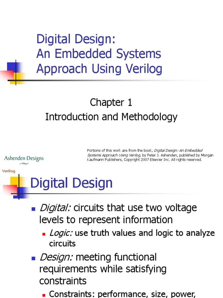 01 Intro and Methodology | PDF | Logic Synthesis | Digital Electronics