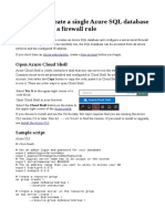 Use CLI to Create a Single Azure SQL Database and Configure a Firewall Rule