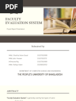 Web Based Faculty Evaluation System