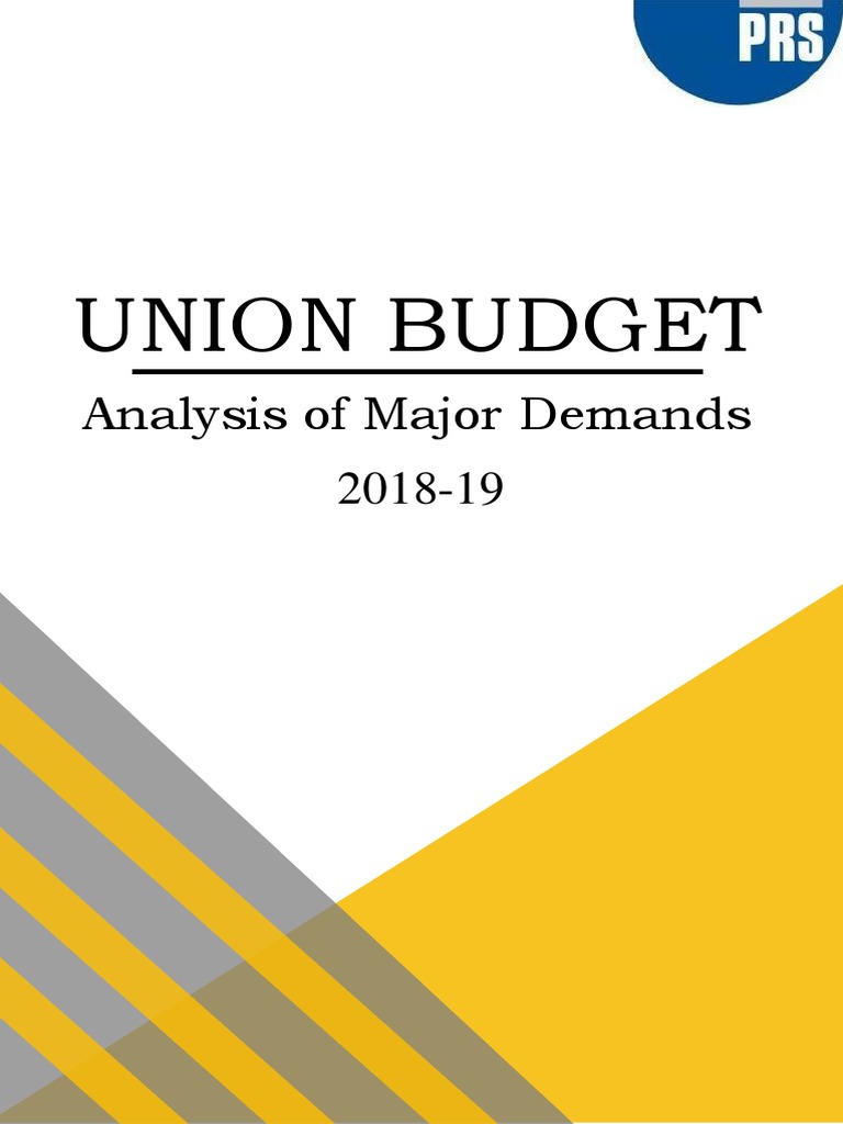 Union Budget - Demands For Grants PDF | PDF | Government Budget Balance ...