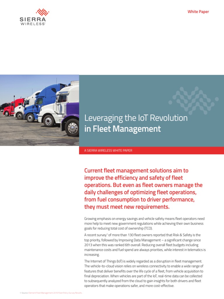 WP Leveraging IoT Revolution in Fleet Management | PDF | Fuel Economy ...