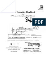 Pilot's Operating Handbook: and FAA Aproved Airplane Flight Manual