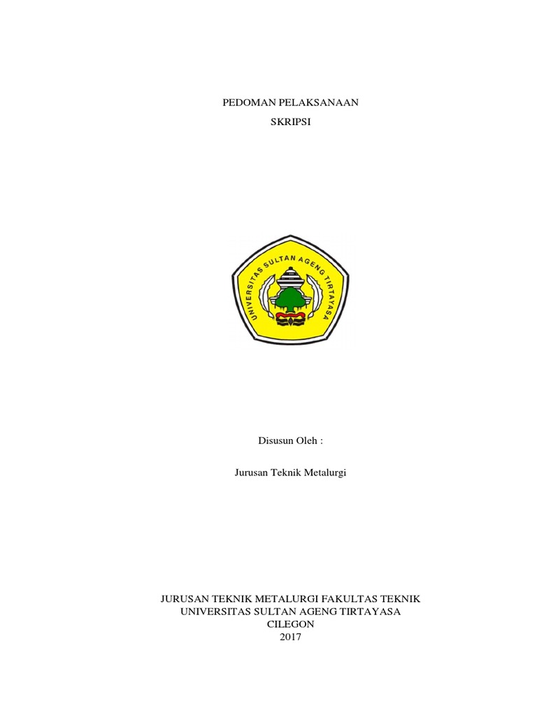 Pedoman Skripsi Teknik Metalurgi Untirta | PDF