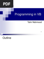 Visual Basic Fundamentals-I