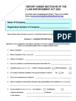 Liquidator'S Report Under Section 56 of The Company Law Enforcement Act 2001