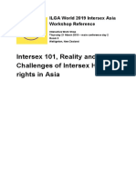 Intersex 101, Reality and Challenges of Intersex Human Rights in Asia
