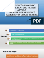 EMERGENCY RADIOLOGY GUIDE TO SPINAL TRAUMA IMAGING