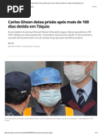 Carlos Ghosn Deixa Prisão Após Mais de 100 Dias Detido Em Tóquio _ Auto Esporte _ G1