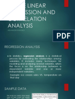 Simple Linear Regression and Correlation Analysis