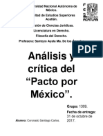 Análisis y Crítica Del Pacto Por México.