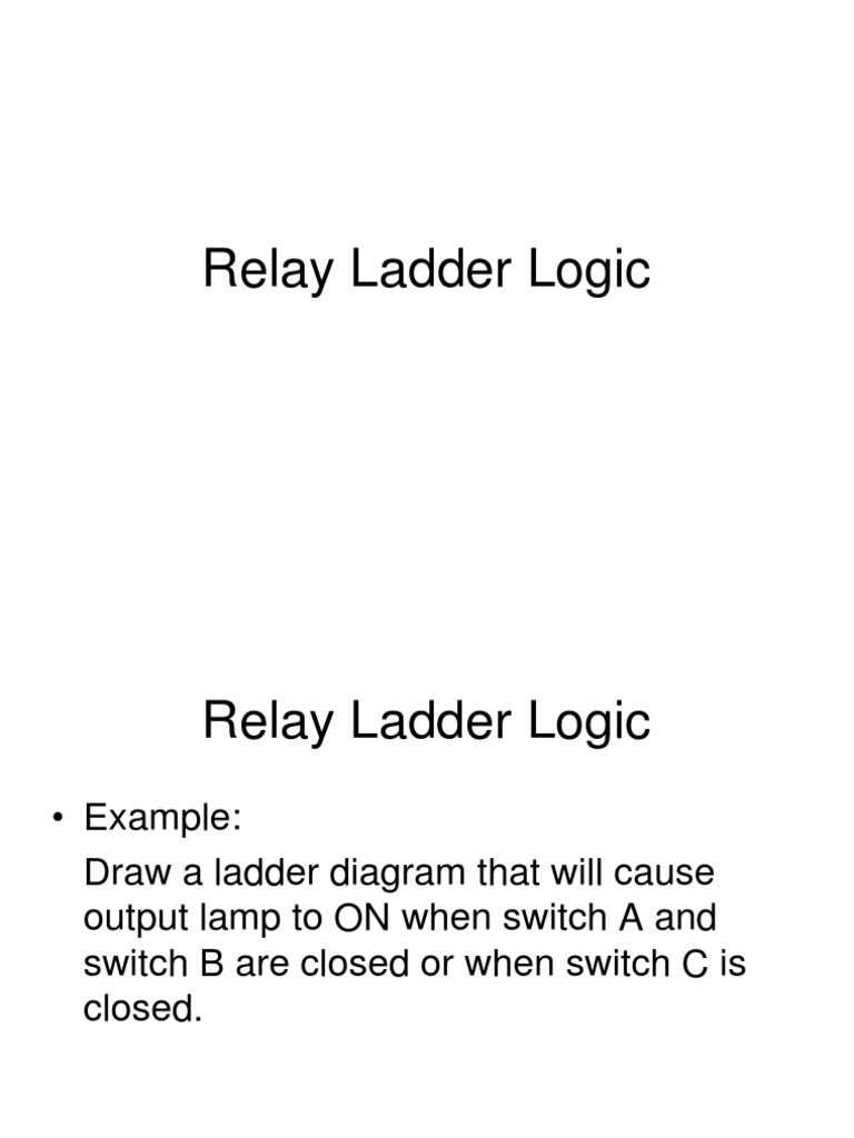 Relay Ladder Logic | Download Free PDF | Relay | Components