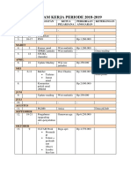 Program Kerja Periode 2018-2019: NO Waktu Kegiatan Ketua Pelaksana Perkiraan Anggaran Keterangan Januari Pebruari