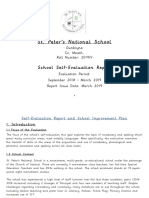 St. Peter's National School: School Self-Evaluation Report