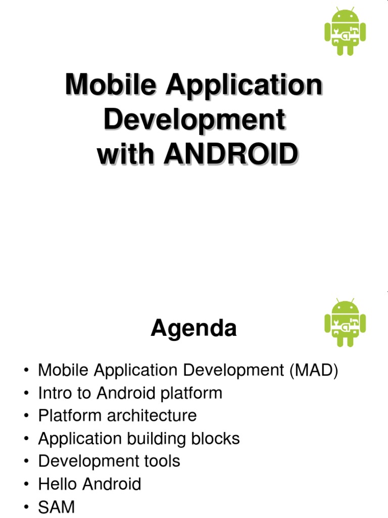 Mobile Application Development With ANDROID | PDF | Android (Operating ...