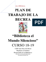 Plan Lectura y Biblioteca 2018-2019