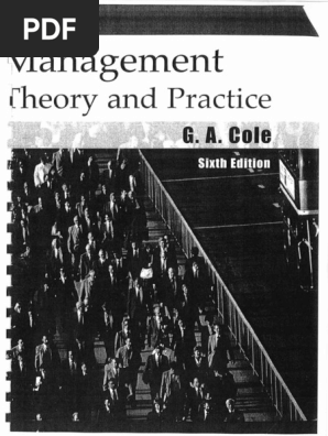 Management theory and practice cole pdf download