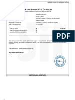 Certificado Avaluo Fiscal