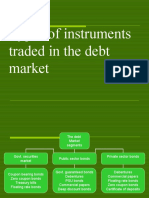 Types of Instruments Traded in the Debt Market